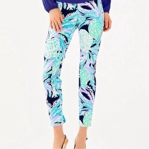 Lilly Pulitzer Blue and Purple Cropped Pants